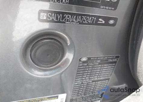 2018 Land Rover Range Rover Velar P380 Se R-Dynamic из США, поврежденный, VIN SALYL2RV4JA752471